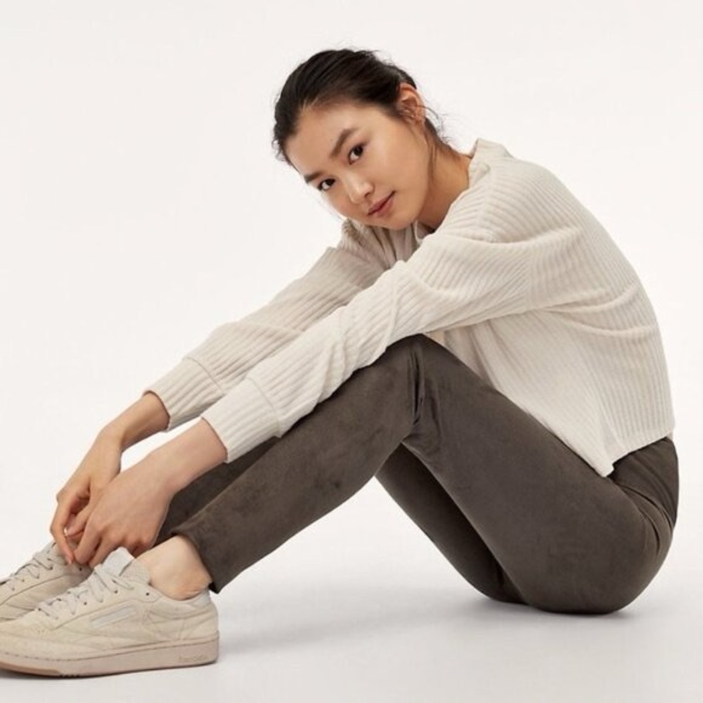 WILFRED FREE  Daria Pant Vegan Suede XS Dark Grey